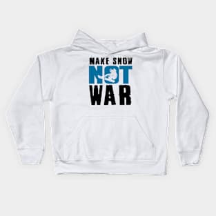 Make snow not war (navy) Kids Hoodie